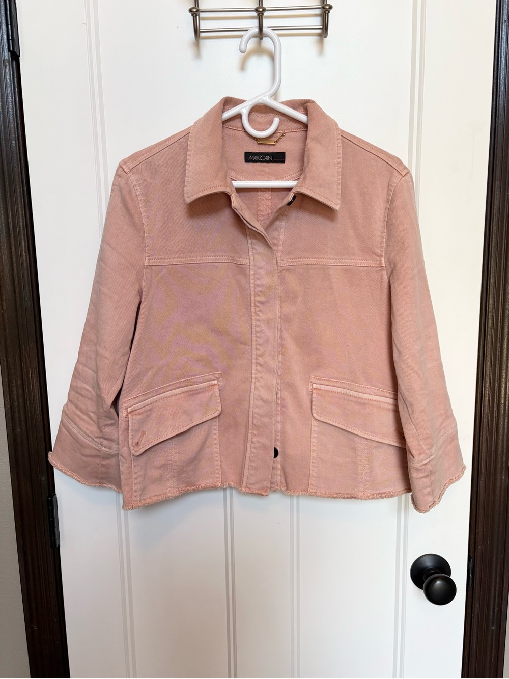 Marc Cain Pink Denim Utility Jacket sz 4